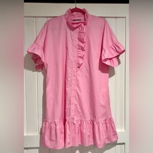 Tara Jarmon Ripoline Poplin Sleeveless Dress - Pink